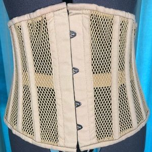 Orchard Corset Beige Mesh corset waist cincher 28